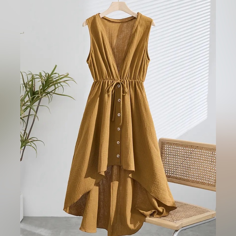 Yellow Buttoned Sundress